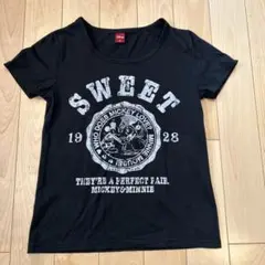 Disney ミッキー&ミニー Tシャツ 半袖 黒
