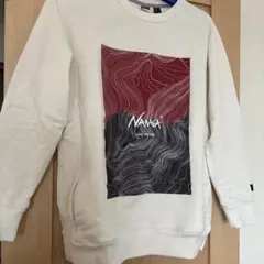 NANGA グラフィックプリント トレーナー Mサイズ アイボリー