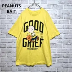 【PEANUTS BAIT】Tシャツ　メンズ　センタープリント　イエロー　M