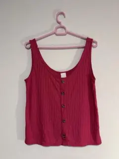 H&M エイチアンドエム　キャミソール　タンクトップ　トップス　ベスト　リブ素材のサムネイル