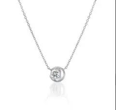 STAR JEWELRY　Pt950ダイヤモンドネックレス 0.17ct保証書付のサムネイル