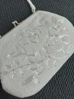 【未使用】白ビーズのバック