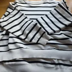 ストライプデザイン 長袖セーター M