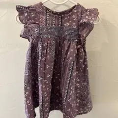 SERAPH 花柄フリルワンピース 90サイズ パープル