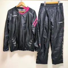 hummel ヒュンメル ウィンドブレーカー 上下セット ブラック L XL