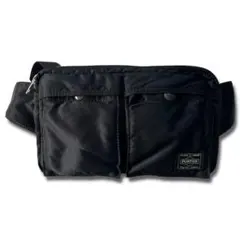 美品 PORTER TANKER ウエスト バッグ ポーチ ブラック 黒