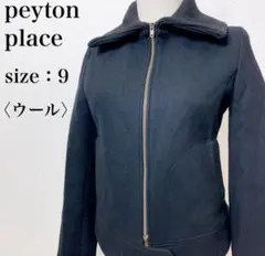ペイトンプレイス ウール100％ カジュアル ビッグカラー ジップアップブルゾン