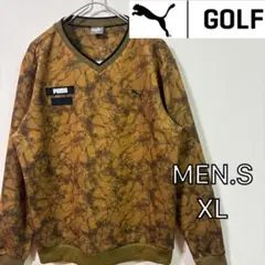 【PUMA GOLF】美品ストームカモＶネックトレーナー　メンズＸＬ　ゴルフ