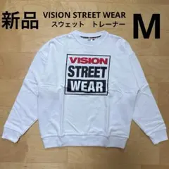 ヴィジョンストリートウェア　トレーナー　スウェット　長袖　ロゴ　白　M 新品