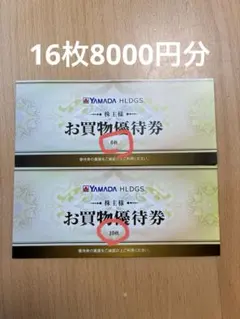 YAMADA HLDGS. お買物優待券　500円×16枚　8000円分