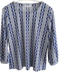 pierre cardin 幾何学模様 長袖シャツ 40 肩パッドのサムネイル