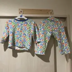 110cm はらぺこあおむし　薄手パジャマ上下セット