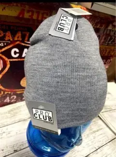 【新品タグ付き❣️】PRO CLUB ニット帽　ビーニー　グレー