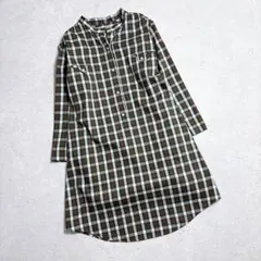 メーカーズシャツ鎌倉　２WAYシャツワンピース　ロングシャツ　チェック柄