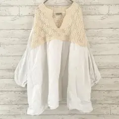 サマンサモスモス SM2 ドッキング プルオーバー 【F】 柄編み ニット 長袖