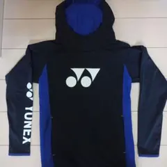 YONEX フード付き長袖ウォームアップウェア 黒/青