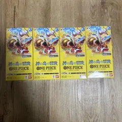 テープ付き ワンピースカードゲーム 神の島の冒険 4BOX - メルカリ