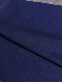 M093 正絹 紋意匠 無地八掛 紺系 洗い張り ハギレ ハンドメイド19cm幅