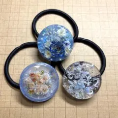 ★得★レジンヘアゴム3点セット★E
