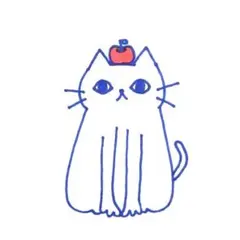 【1112】【白猫の絵】ハガキサイズオリジナル手描きアナログイラスト原画自作創作