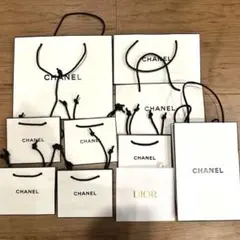 CHANEL・DIOR ショッピングバッグ 10枚セット