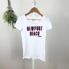 T1374 ホリスター　Tシャツ　S y2k カレッジ　半袖　シンプル　ガーリーのサムネイル