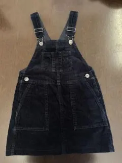 ユニクロ　紺 コーデュロイ ジャンバースカート　110センチ