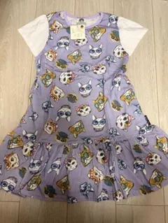 130㎝ 紫色 半袖ワンピース