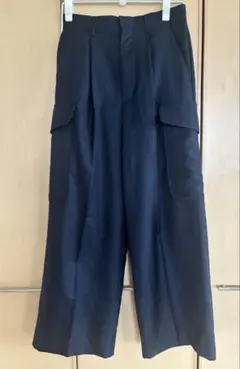 美品 25SS イエナ ウォッシャブル カーゴスラックス 36 ネイビー