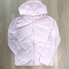 ユニクロ　エアリズムUVカットフルジップパーカ130 ピンク