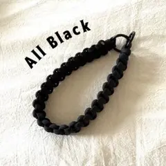 スマホストラップ　パラコード （ブラック）