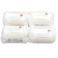 コットンベビー ホワイト 4玉 ごしょう産業 セリア 毛糸