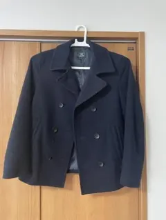 GREEN LABEL RELAXING ネイビー ダブルブレストピーコート M