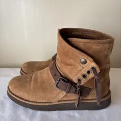 UGG アグ　ブーツ　23cm　スエード　フリンジ　ショートブーツ