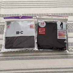 ユニクロ極暖ヒートテック　タートルTシャツ　レギンスセット　Lサイズ
