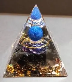 ピ⑦ オルゴナイト 黄金比ピラミッド ゼロ磁場 天然石 Upperチャクラ