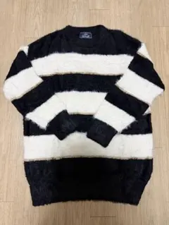 美品 Rady ニット 黒白ストライプ