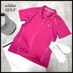 アディダスゴルフ ポロシャツ 半袖 クライマクール 速乾 冷感 ピンク S