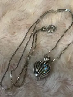 シルバー ハート型？ペンダント ネックレス　 ルースセット