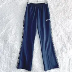 Wilson ジャージパンツ サイドストライプ ロゴ刺繍 紺色 レディースM