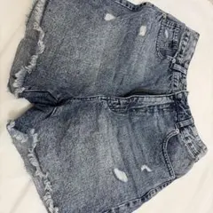 ダメージ加工 デニムショートパンツ