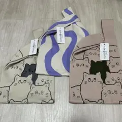 ★値下げします★HUNDRED 猫柄トートバッグ 3点セット