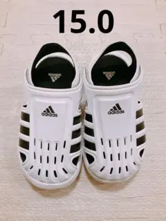 adidas ホワイト ブラック サンダル