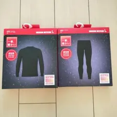 ユニクロ超極暖 ブラック L 長袖・タイツ
