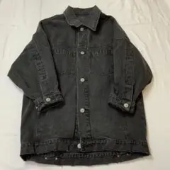 マウジー ウォッシュ加工 デニムジャケット オーバーサイズ