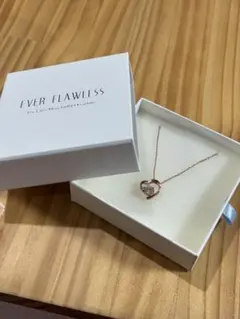 EVER FLAWLESS ハートネックレス ピンクゴールドカラー