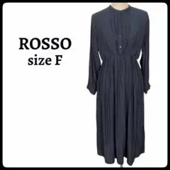 【Fサイズ】アーバンリサーチ ROSSO ワンピース 長袖 ネイビー