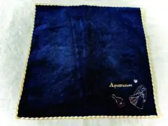 Aquascutum ハンカチ ネイビー 刺繍入りのサムネイル