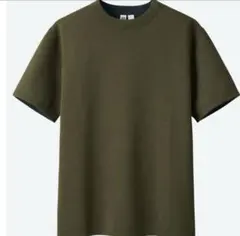 18SS ユニクロU コットンクルーネックセーター（半袖）＋E　グリーン　XL