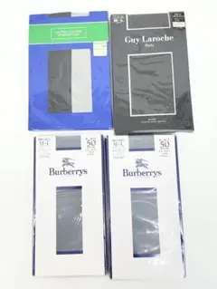 サポートタイツ4本Burberrysx2、GuyLaroche、BENETTON